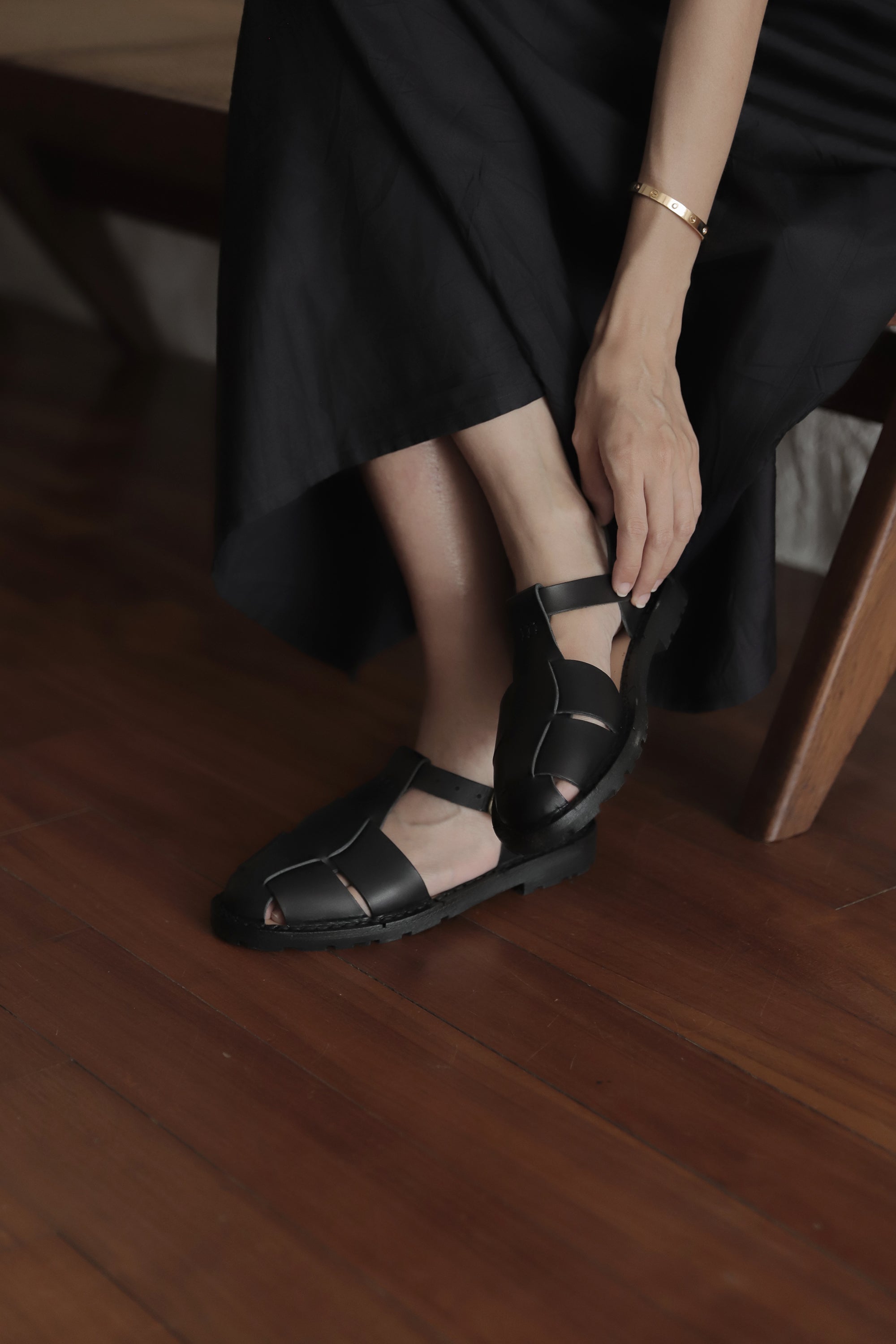 STEVE MONO - Artisanal Sandals 10/17 FULL BLACK